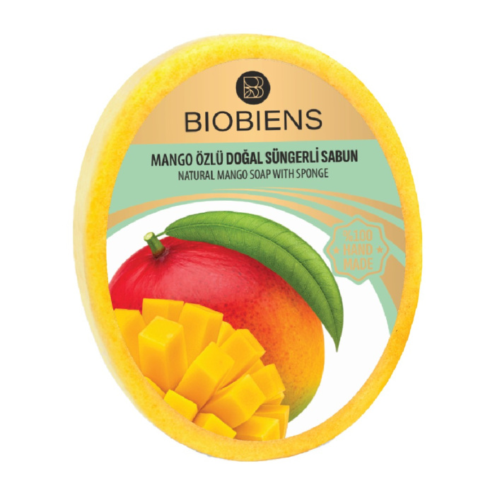 BioBiens Mango Özlü Doğal Süngerli Sabun 135gr